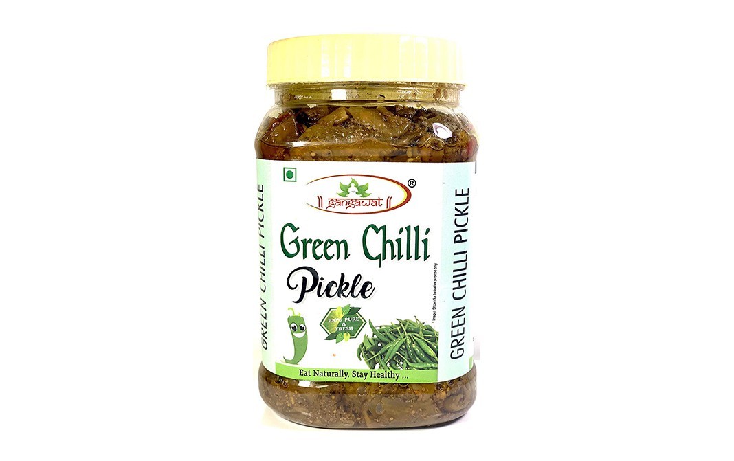 Gangawat Green Chilli Pickle    Plastic Jar  1 kilogram